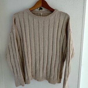 Beige Crew Neck Sweater